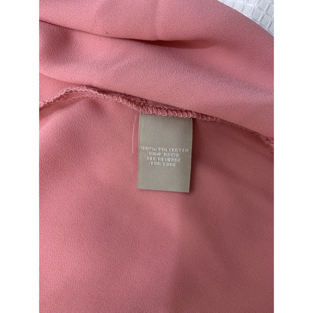 (G-223)Joan Vass New York Womens Pink Blouse Size M Long Sleeve Button Front 100 - Picture 8 of 8